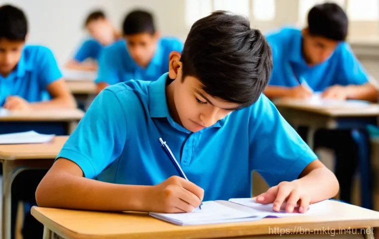 마케팅관리사 자격증 시험장 준비물 - **Prompt 1: Pre-Exam Organization**
    "A candid, realistic shot of a young adult, approximately 18...