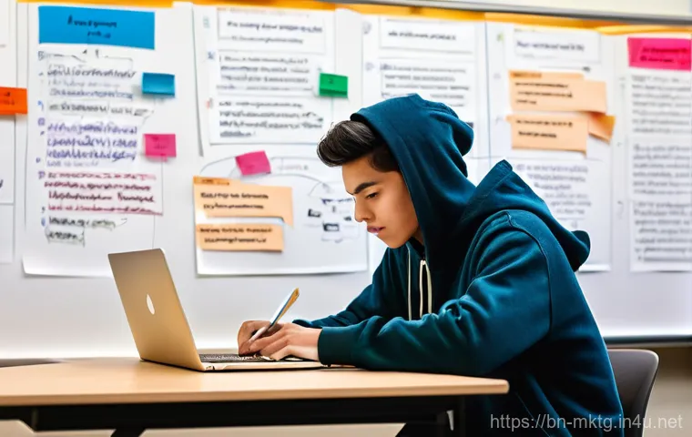 마케팅관리사 시험 대비 시험지 분석법 - **Prompt 1: The Revelation of Past Papers**
    A young university student, approximately 18-22 year...