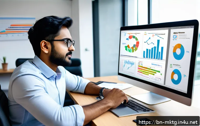 마케팅관리사 관련 협회와 지원 프로그램 - A professional Bengali digital marketer in a modern office environment, working on a sleek laptop wi...
