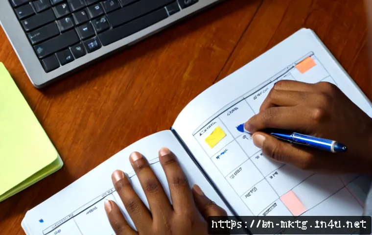 마케팅관리사 자격증 효율적인 학습 계획 - Photorealistic overhead view of a Bengali young professional creating an efficient marketing certifi...